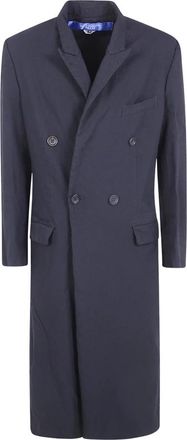 Junya Watanabe Polyester Lange Jas - Heren - Mantel - Zwart - L - Polyester - Jassen
