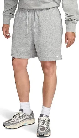 Nike Club French Terry Flow Shorts Mens Workout Dark Grey Heather/Light Smoke Grey/White : 2XL, Cotton/Polyester
