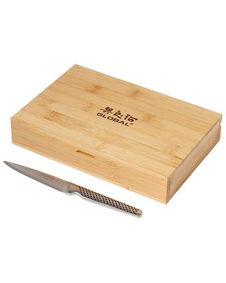 Global 8pc Steak Set With Bamboo Box