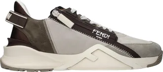 Fendi Sneakers Flow Herrens Stoff Beige/Braun
