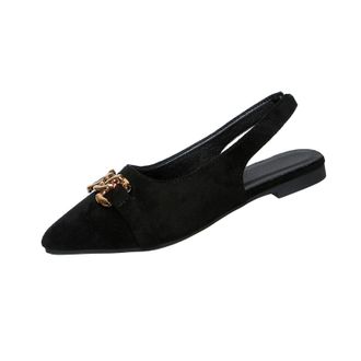 Generic Slingback Shoes for Women Casual Slip On Flats Pointed Toe Solid Color Stylish Elegant Breathable Classic Comfy Court Shoes Work Daily