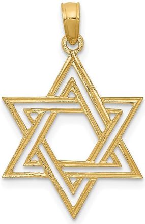 Diamond2Deal 14k Yellow Gold Star of David Pendant