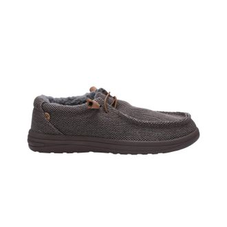 Lamofootwear Mens Samuel Textile Deck Shoes In Chocolate Canvas