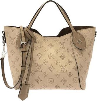 Louis Vuitton Vintage, unisex, Beige, ONE Size, Leer, Pre-owned Mahina Hina Calf Shoulder Bag
