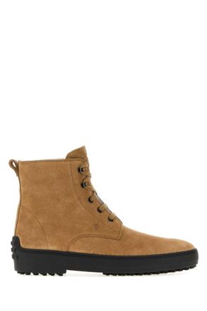 Tod's Tan Logo Gommino Boots