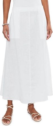 Eileen Fisher Organic Linen Full Length Skirt Womens Skirt White : LG