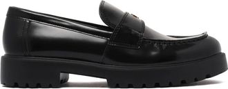 Tory Burch Classic Lug Loafer - Dames - Loafers - Zwart - 38 EU - Leer - Schoenen