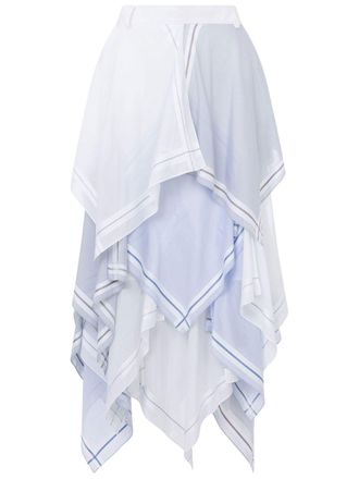 Moschino Layered White Midi Skirt