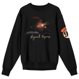 Bioworld Merch Womens Harry Potter Hogwarts Express Crew Neck Sweatshirt In Black