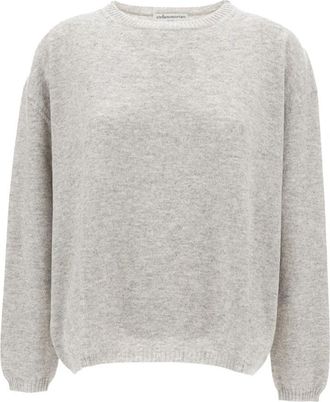 Stefano Mortari Trui met ronde hals - Dames - Cashmere truien - Grijs - L - Kasjmier - Truien & Vesten