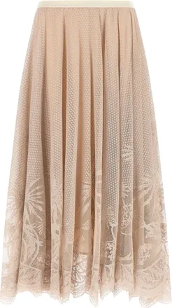 Fabiana Filippi Multicolor Cotton Midi Womens Skirt