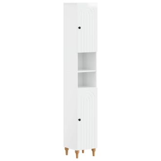 vidaXL Armario De Ba&ntilde;o Con Estante Abierto Alkmaar Blanco Brillante Vidaxl