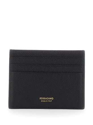 Ferragamo Micro Gancini Card Case - Black