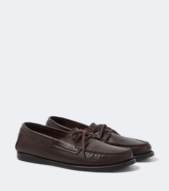 Saman Amel City Moc leather boat shoes