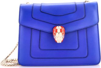 Bulgari Serpenti Forever Square Shoulder Bag Leather Small