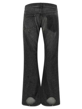 Junya Watanabe Patchwork Distressed Flared Jeans - Black