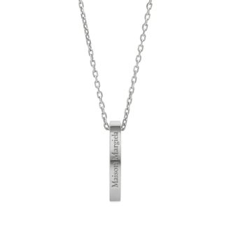 Maison Margiela Accessoires, Heren, Grijs, ONE Size, Logo Ring Pendant Necklace
