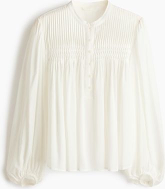 H&M Bluse mit Biesen - White