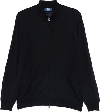 Fedeli Maglione con zip - Blu