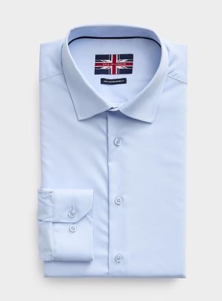 Soul of London Mens Solid stretch twill shirt Modern fit