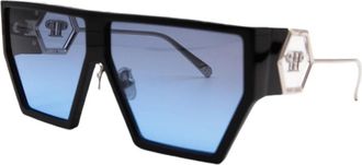 Philipp Plein Space Rock Plein Spp 040 Zonnebril - Dames - Zonnebrillen - Zwart - 65 MM - Accessoires