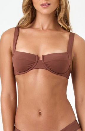 L*Space Mako Underwire Bikini Top in Cafe at Nordstrom, Size X-Small