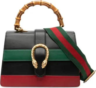 Gucci Pre-owned Gucci Medium Calfskin Bamboo Dionysus Web Satchel Ladies 0O0WNZ4IVDC8532L