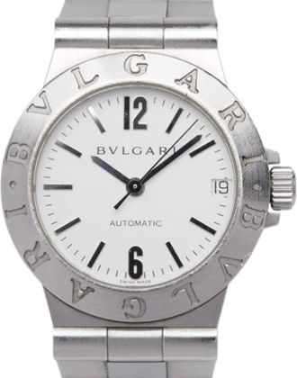Bulgari Pre-owned Watches, female, White, Size: ONE SIZE Pre-owned Stainless Steel Watch