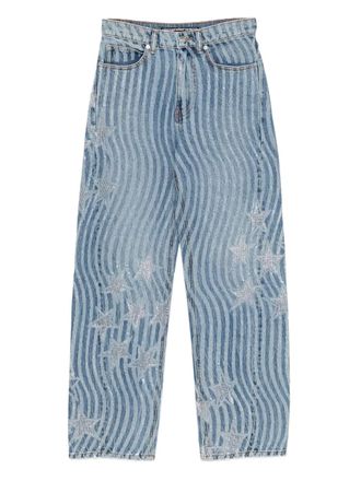 Alexander Wang star-embellished jeans - women - Cotton - 27 - Blue