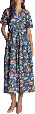 Boden Floral Print Linen Dress in Floral Field at Nordstrom, Size 10