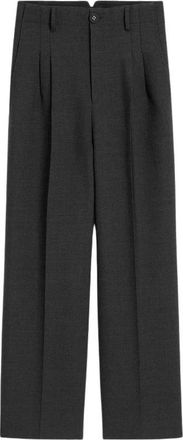 Ami Broek met Carrot Fit en Hoge Taille - Heren - Nette broeken - Grijs - 3XS - Katoen - Broeken