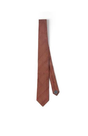 Brunello Cucinelli Silk and cotton tie in Apricot at Nordstrom