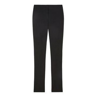 Patrizia Pepe Pantalones de crep&eacute; ajustados con detalle de cors&eacute; - Trousers - Mujer - Negro - XL
