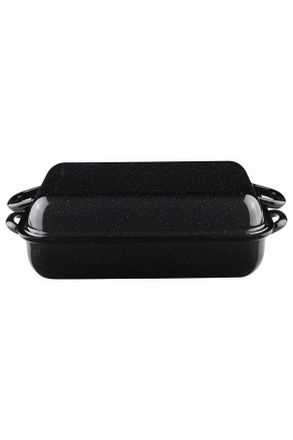 Riess Bräter, Schwarz, Metall, rechteckig, 26x13.3x37 cm, backofengeeignet,hitzebeständige Griffe, backofengeeignet, kratzfest, Kochgeschirr, Töpfe, Bräter