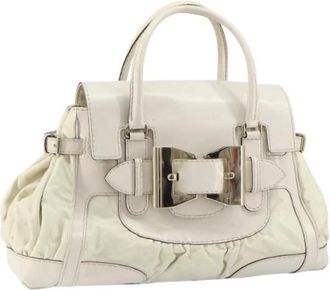 Gucci Pre-owned Handbag - Dames - Vintage Handtas - Wit - ONE Size - Leer - Vintage
