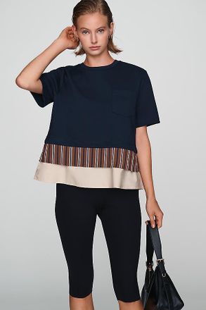 Maeve Mixed-Media Swing Top
