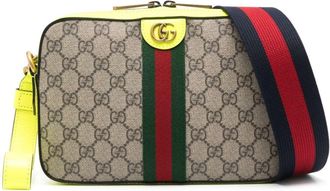 Gucci small Ophidia GG messenger bag - men - Polyurethane/Polyester/Cotton - One Size - Brown