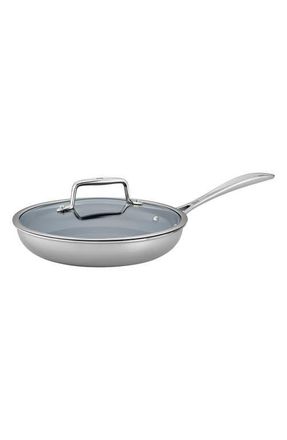 Zwilling Clad CFX 9.5-Inch Nonstick Fry Pan with Lid in Stainless Steel at Nordstrom