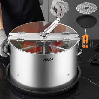 OEM M&aacute;quina Recortadora De Cuenco De Hojas Manual 370 Mm, Recortadora De Cuenco De Hoja De Brote Con Tapa Transparente Y Rejilla De Acero Inoxidable, Cort