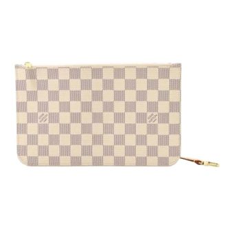 Louis Vuitton Pre-owned Clutches, female, Beige, Size: ONE SIZE Pre-owned Damier Azur Pouch