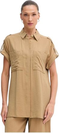 Lola Casademunt Overhemden, Dames, Beige, S, Polyester, Safari Shirt