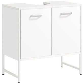 HOMCOM Bathroom Under Sink Cabinet for Basin without or with Pedestal - White | TJ Hughes