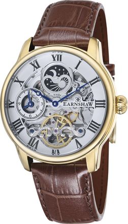 Earnshaw Longitude Mens Automatic Medallion Gold Watch ES-8006-02 - One Size