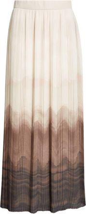 Eleventy Pleated Ombr&eacute; Midi Skirt in Sand at Nordstrom, Size 0 Us