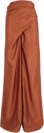 Cortana Glow Wide Broeken - Dames - Wijde Broeken - Rood - M - Linnen - Broeken