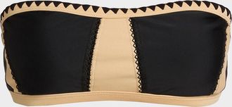 Ramy Brook Leanna Embroidered Colorblocked Bikini Top
