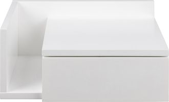 Miliboo Mesilla De Pared Blanca Con Caj&oacute;n 40 Cm Nasty