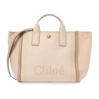 Chlo&eacute; Tassen, Dames, Beige, ONE Size, Katoen, Carry Tote Bag