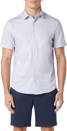 Bugatchi Miles OoohCotton Floral Short Sleeve Button-Up Shirt in Lilac at Nordstrom Rack, Size Xxx-Large