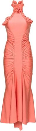 Philosophy di Lorenzo Serafini Midi Jurk - Dames - Casual kleedjes - Oranje - S - Kleedjes